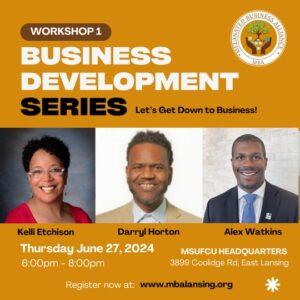 Flyer for Business development series